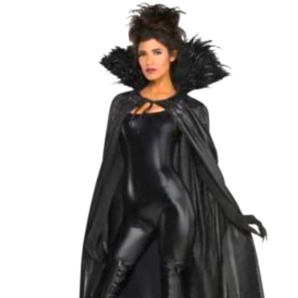 Spirit Accessories - ADULT DARK RAVEN FEATHER CAPE
